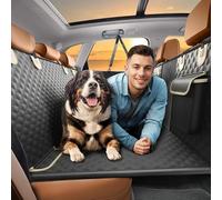 YPDOPORA Extensor De Asiento Trasero para Perros, Funda Resistente para Asiento Trasero De Coche para Perros Y Mordedores Agresivos, Funda Grande De Fondo Duro para Asiento De Coche para Perros