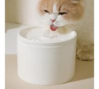 YPDOPORA Fuente De Agua De Cerámica para Gatos De 1 L, Automática, Súper Silenciosa, con 6 Filtros De Repuesto, para Interior,A