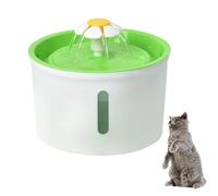 YPDOPORA Fuente De Agua para Gatos De 1,6 L, Automática, para Perros Y Gatos, Súper Silenciosa, con Filtros De Carbón Y Ventana para El Nivel De Agua,Verde