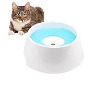 YPDOPORA Fuente De Agua para Mascotas, Bebedero Antidesbordamiento para Perros, Fácil De Limpiar, Dispensador De Agua Antiasfixia para Gatos con Disco Flotante para Perros Y Gatos,Azul