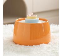 YPDOPORA Fuente De Cerámica para Gatos, Dispensador De Agua para Perros De 1,3 L/43,96 Oz, Fuente para Gatos, Bomba Ultra Silenciosa para Interiores, Botella De Agua para Mascotas,Naranja