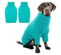 YPDOPORA Suéter para Perro Salchicha, Suéter De Punto Suave para Perros, Ropa Navideña, Abrigo De Cuello Alto para Perros, Abrigo Cálido para Mascotas para Clima Frío, Abrigos De Punto Cálidos,Azul,M