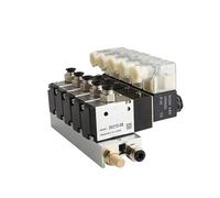 YPEZASDLW Bloque de electroválvula electromagnética 3V110-06-NC, Normalmente Cerrado, con Base de Montaje, colector, 12 V CC, 24 V CA, 110 V, 220 V, 3 Puertos(Ac110v 10 in 10 out)