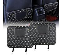 YPFYBHD 2 Fundas Protectoras antipatadas para Respaldo de Asiento de Coche, Compatible con FORTHING JOYEAR X6 Thunder T5 EVO, Cuero PU, Organizador de Asiento Trasero,A-Small