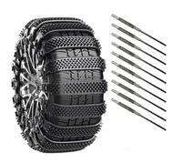 YPFYBHD Cadenas de Nieve para neumáticos de Coche, 10 Unidades, Compatible con Suzuki Authentics Concept Kizashi, Antideslizantes, para emergencias de Invierno,2-Black