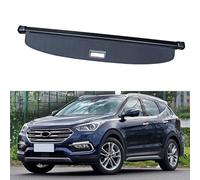 YPGHBHD Coche Maletero Cubierta De Carga RetráCtil, Compatible con Hyundai Shengda Santa Fe 2017-2018, Negro Trasero Estante Paquetes Privacidad Cargo Cubierta
