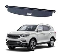 YPGHBHD Coche Maletero Cubierta De Carga RetráCtil, Compatible con SsangYong Rexton 2008-2019, Negro Trasero Estante Paquetes Privacidad Cargo Cubierta