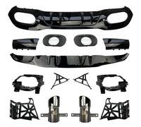 YPGHBHD Difusor Trasero Puntas de Escape Kit Tuning Exterior vehículo, Compatible con Mercedes-Benz A-Class W177 A35 A45 A180 A200 A220 Sedan AMG,Hatch-A35-2AirTubes