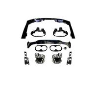 YPGHBHD Difusor Trasero Puntas de Escape Kit Tuning Exterior vehículo, Compatible con Mercedes-Benz CLA-Class C118 CLA200 CLA260 CLA45 AMG,Silver