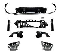 YPGHBHD Difusor Trasero Puntas de Escape Kit Tuning Exterior vehículo, Compatible con Mercedes-Benz E-Class W213 E300 E63S 2021-23 AMG,Silver