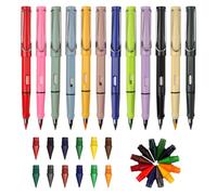 Yphzmtz Juego de 12 lápices de colores eternos, sin puntas, con goma de borrar, con 24 cabezales intercambiables, lápiz infinito sin tinta, para estudiantes, adultos, para escribir, dibujar, oficina