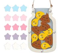 Yphzmtz Vaso de recompensa personalizado con estrellas para niños - Entrenamiento para ir al baño, aula y hogar - Sistema de recompensa de comportamiento de tarro de recompensa para niños y niñas (Poo