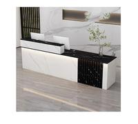 YPIOUREN Archivador Moderno, Mostrador De Caja En Forma De L, Mostrador De Recepción De Madera, Mostrador De Recepción, Mostrador De Recepción Moderno, For Oficina, Salón De Belleza(Black,RIGHT_100CM/