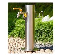 YPIOUREN Columna De Agua, Soporte For Grifo Exterior De Acero Inoxidable, Columna De Agua Vertical Cilíndrica De Acero Inoxidable 304 For Jardín, For Riego Y Riego.(86 * 10.5cm/33.8 * 4.1in,F)
