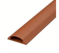 YPIOUREN Cubrecables de PVC para Suelos, Protector de Cables Autoadhesivo, Canaleta para Cables de Suelo, Protector con Cavidad Interna(Brown,6.7x2cm/2.63x0.8in)