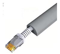 YPIOUREN Cubrecables de Suelo, Canaleta Flexible de PVC para Cables, Ocultacables de Pared, Protector de Suelo Ignífugo para Hogar Y Oficina(Gray,15x10mm/0.59x0.39in)