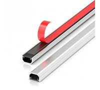 YPIOUREN Cubrecables para Pared Y Suelo: Canaleta de Aluminio Y PVC de Perfil Semicircular para El Hogar Y la Oficina(Silver,29.5X13.8mm/1.2 X 0.5in)