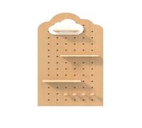 YPIOUREN Kits De Paneles De Exhibición, Paneles Decorativos De Almacenamiento DIY, Kit Combinado De Tablero Perforado For El Hogar, La Oficina, La Habitación De Los Niños(Wood,60 * 180cm)