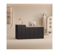 YPIOUREN Mostrador De Recepción Pequeño For Espacios Reducidos, Mostrador De Recepción, Mostrador De Transacciones Moderno Y Multifuncional, For Almacén, Oficina, Salón De Belleza.(Black Wood,100cm/39