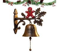 Yplkm Adornos de Campanas Navideñas | Campana de Bienvenida con Tema Navideño | Decoración Estacional de Granja para Navidad para Entrada Hogar Cocinas Porches Jardín Patio y Exhibición Interior