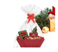 Yplkm Cestas Vacías Para Dulces De Navidad - De Cartón Con Asas Y Lazos - Cestas Navideñas al por Mayor | Para Niños Adultos Familia Halloween Hogar Fiestas Navideñas Año Nuevo Boda Fiesta Nochevieja