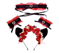 Yplkm Diadenta de orejas de gato, diadema de orejas para gatos para mujeres - Cats -titsel de orejas de gato con campanas - Banda para el cabello de cosplay para Halloween, Navidad, clubes nocturnos,