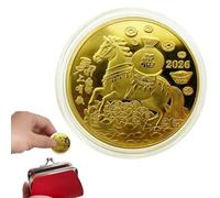 Yplkm Moneda Coleccionable - Moneda Atrae Exito Inmediato,Colección Año del Caballo Exposición Coleccionismo para Niños Mujeres Decoración Hogar Arte Coleccionista