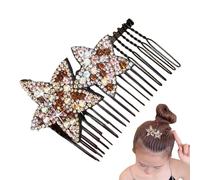 Yplkm peines laterales para el cabello, Peines para el cabello con forma de estrella, horquilla con pentagrama, Peine fijador de acabado de cabello con horquilla de pentagrama, horquillas de estrella