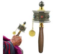 Yplkm Rueda De Oración Tibetana | Rotación Silenciosa para Meditación Estética - Rueda de Oración con Manivela | para Mindfulness Aula Viaje Escritorio De Oficina Decoración De Estudio De Yoga Altar