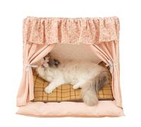Yplkm Tienda para Mascotas - Cama Interior - Cabaña Cómoda con Base Enfriadora Extraíble para Cachorros Gatitos Conejos en Dormitorio Hogar Apartamento