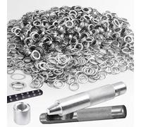 YPLonon 200 Piezas Ojales Metalicos Kit de Herramienta Ojetes Metalicos 10mm Ojales para Toldos Acero Inoxidable Alicates Ojales para Tela, Cuero, Cortinas y Lonas