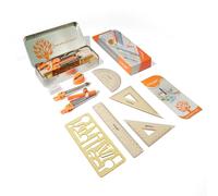 YPLUS Juego de Geometría para Estudiantes, Compas Transportadora de Matemáticas con Regla, Caja de Kit de Transportador para útiles Escolares y Escolares, 11 Piezas