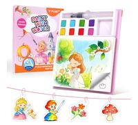 YPLUS Libro de Pintura con Agua para Niños 3-6 Años - Libro de Colorear con 8 Colores y Efecto Mágico - Libro de Manualidades con Pincel de Agua, Bricolaje desde 4 Años(Tema Princesa)