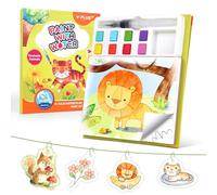 YPLUS Libro de Pintura con Agua para Niños 3-6 Años - Libro de Colorear con 8 Colores y Efecto Mágico - Libro de Manualidades con Pincel de Agua, Bricolaje desde 4 Años（Tema Animales）