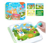 YPLUS Libro Magico Pintar con Agua para Niños, Juguetes de Viaje sin Desorden para Colorear para Niños Pequeños, Libro Pintar con Agua para Niños de Edades 2-4, 1-3, 3-5,Animal