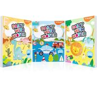 YPLUS Pintura con Libros de Agua para Niños Pequeños，Papel de Acuarela para Edades de 1 a 4 años，Regalo de Arte Artesanal con Pincel e Ilustraciones de 3 temas Incluidas