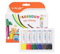 YPLUS Temperas Solidas para Niños, Temperas para Niños Flashdry, 6 Colores, Suministros de Arte para Colorear Lavables No Tóxicos para Edades de 2 a 4 Años, 3 a 5 Años
