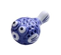 YPREWY 6 soportes de cerámica con forma de pez globo para palillos, cuchara, tenedor, soportes de cerámica para palillos para utensilios de cocina