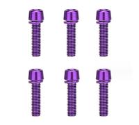 YPREWY 6 tornillos de acero inoxidable para bicicleta, tornillos de cabeza cónica con arandelas, tornillo de cubierta superior de vástago de bicicleta, tornillos de cabeza cónica de acero inoxidable