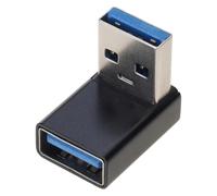 YPREWY Adaptador de extensión USB 3.0 macho a hembra de 90 grados, conector hacia arriba, sincronización de datos para ventilador de ordenador portátil