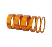 YPREWY Auriculares espaciadores de aleación de aluminio para bicicleta, peso ligero, arandelas para bicicletas de montaña, espaciador de vástago de aleación de aluminio duradero, mantenimiento de la