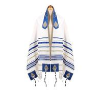 YPREWY Chal de oración de judíos de gran tamaño para ceremonias religiosas y eventos culturales, 60 x 180 cm, tradicional para adoraciones, oraciones religiosas, azul real, Talla única