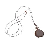 YPREWY Collar con colgante de madera de estilo chino tradicional con nudo deslizante, collar único adecuado para ajuste ajustable