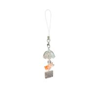 YPREWY Correa de teléfono con diseño de campanillas de viento de pez, hecha a mano, dije único de pez, regalo para mujeres elegantes y amantes del arte, Resina