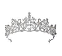 YPREWY Diademas duraderas con diamantes de imitación elegantes para mujer, coronas de juego de rol para novia y fiestas