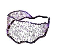 YPREWY Elegante diadema con cuentas de cristal para mujer, novia, boda, fiesta, diadema trenzada de cristal, accesorios para el escenario