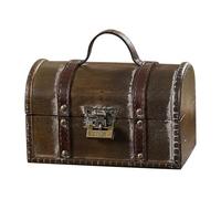 YPREWY Elegantes maletas de madera europeas espaciosas de mano para coleccionistas y entusiastas de uso diario casual baúl de madera, feliz, Talla única