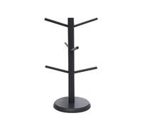 YPREWY Portavasos de madera con forma de árbol con 6 varillas giratorias, soporte para tazas, elegante soporte de almacenamiento de tazas de madera natural