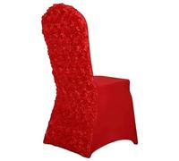 YPREWY Silla de elastano para boda, bordado de rosa, decoración de hotel, banquetes, fiesta de cumpleaños, patrón de espectáculo