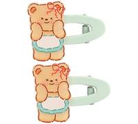 YPREWY Sweet Butter Bear - Juego de pinzas para el pelo para niñas, adolescentes, herramienta de peinado de acrílico para decoración del cabello